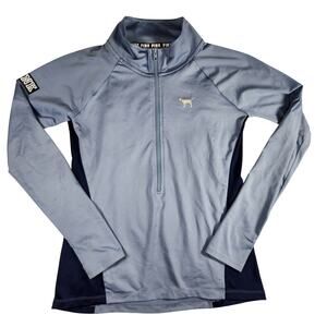 VS PINK Ultimate Deep Zip Athletic Track Jacket Pullover Blue Navy Size - Medium